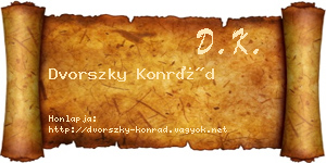 Dvorszky Konrád névjegykártya