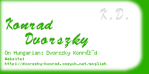 konrad dvorszky business card